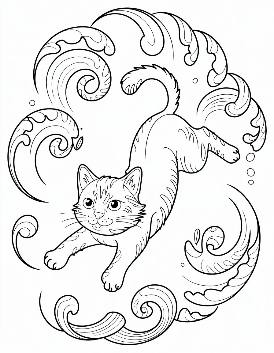 Playing Cat Mandala